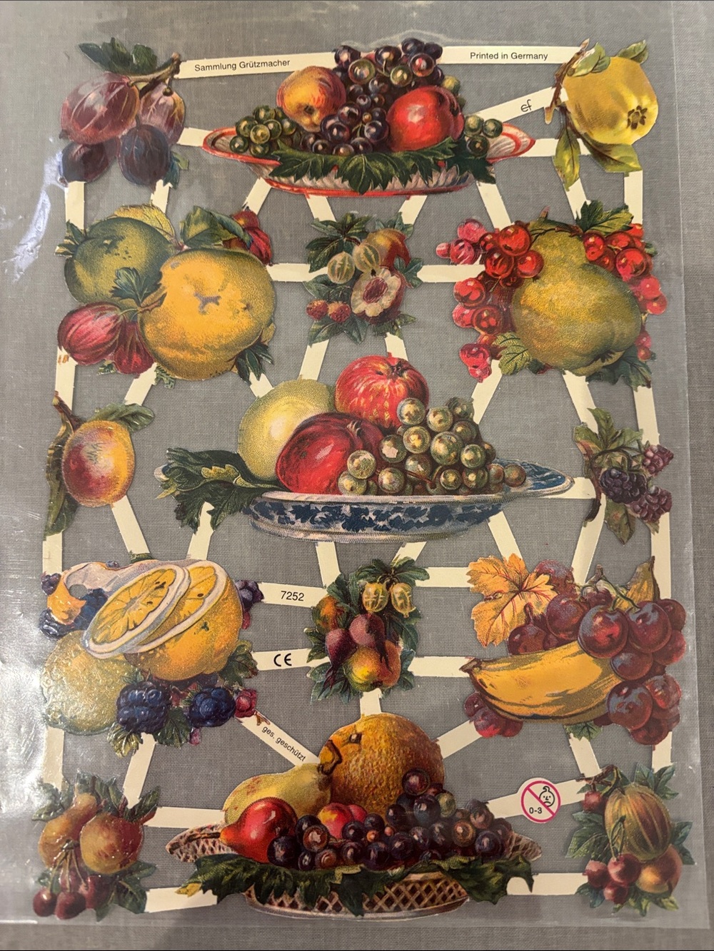 Vintage German die cut stickers
